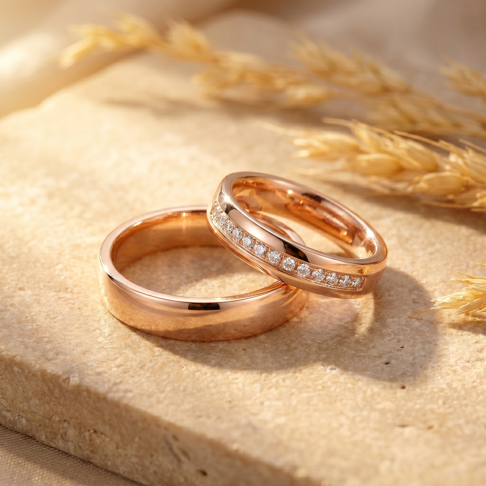 Goldeneringe Trauringe Rosegold