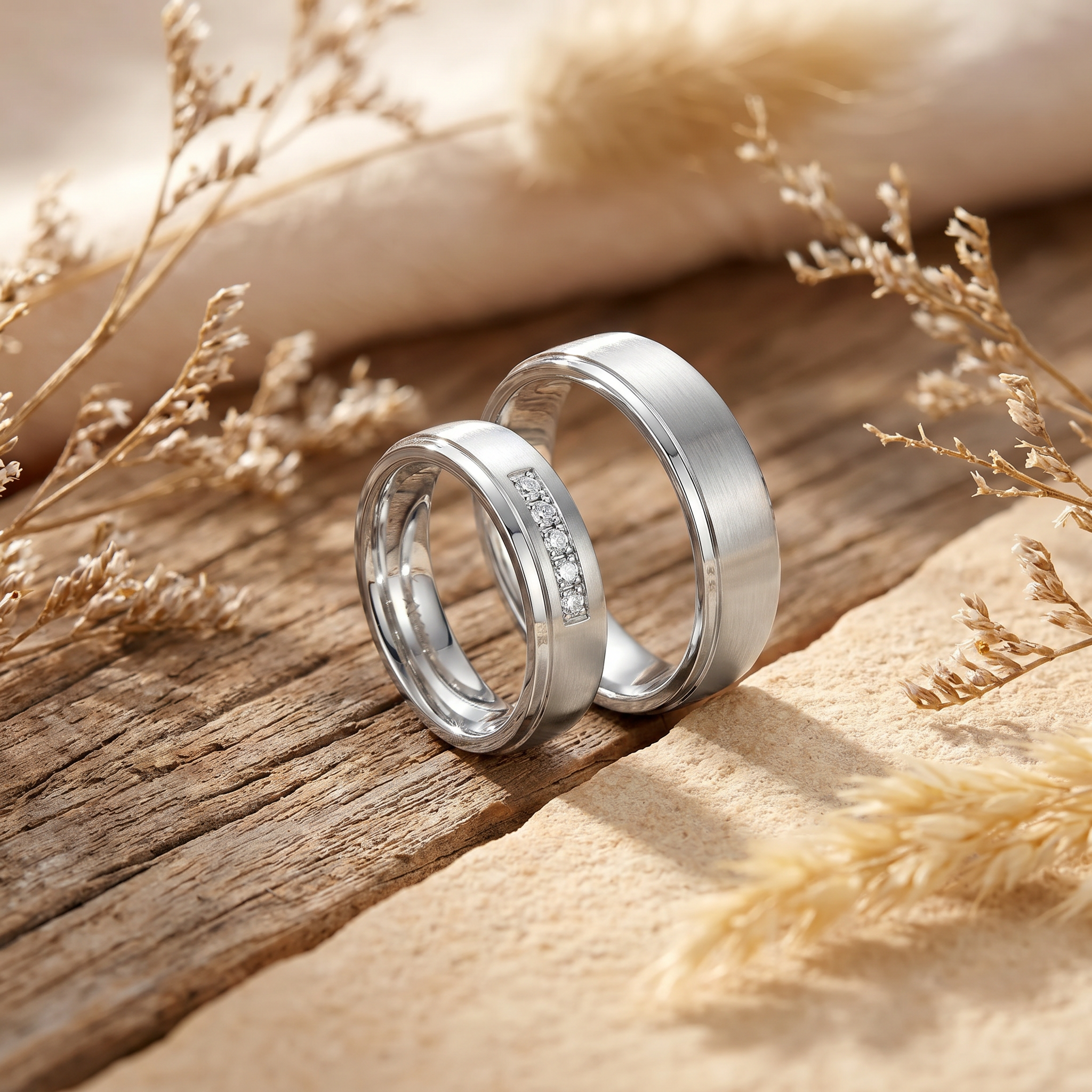 Goldeneringe Trauringe Weissgold