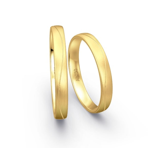 Trauringe Gelbgold 750 ohne Steine GR15056