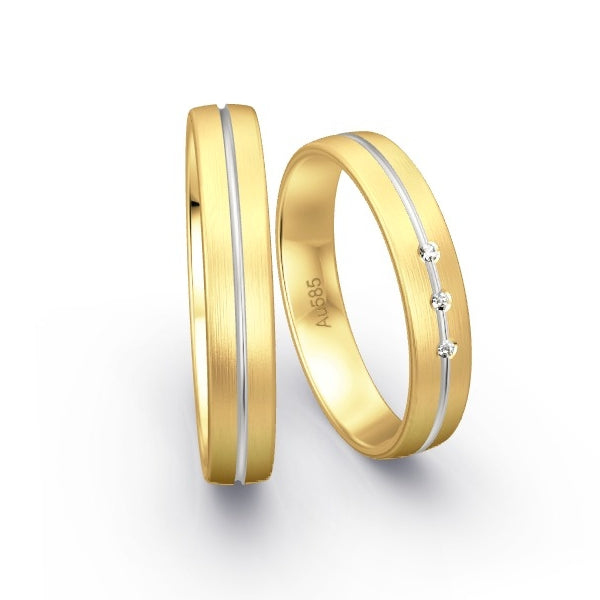 Trauringe Gelbgold 585 mit 0.015 ct. Brillanten GR15177