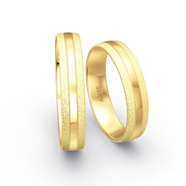 Trauringe Gelbgold 585 ohne Steine GR15258