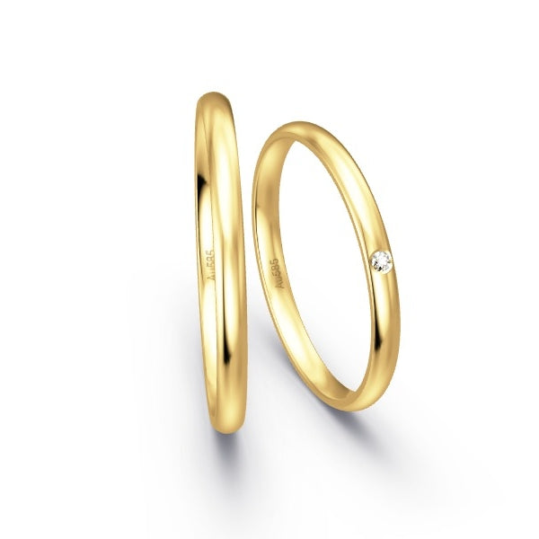 Trauringe Gelbgold 585 mit 0.01 ct. Brillanten GR15396