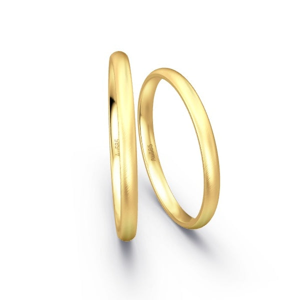 Trauringe Gelbgold 585 ohne Steine GR15405