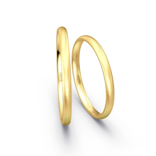 Trauringe Gelbgold 750 ohne Steine GR15408