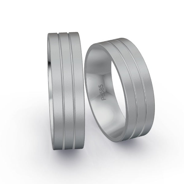 Trauringe Palladium 585 ohne Steine GR15844
