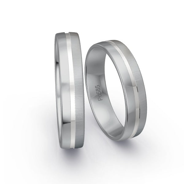 Trauringe Palladium 585 ohne Steine GR15868
