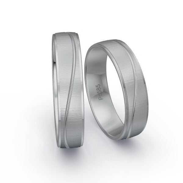Trauringe Palladium 585 ohne Steine GR15870