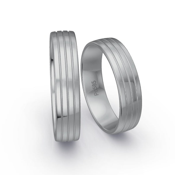Trauringe Palladium 585 ohne Steine GR15876