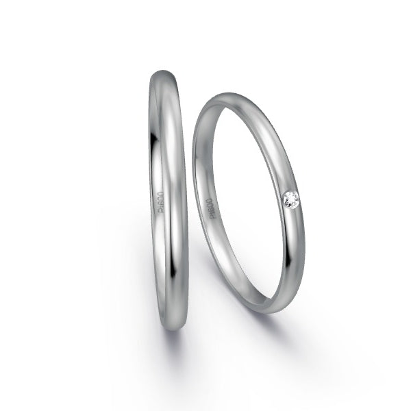 Trauringe Platin 600 mit 0.01 ct. Brillanten GR15929