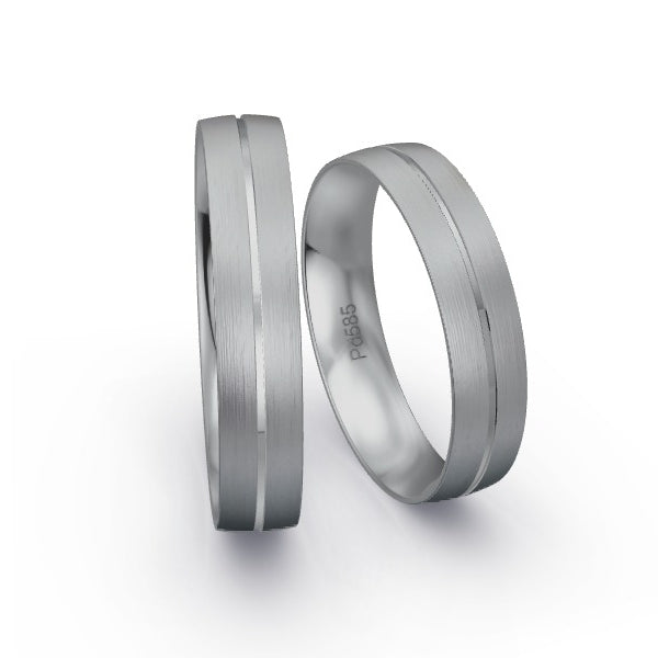 Trauringe Palladium 585 ohne Steine GR15950