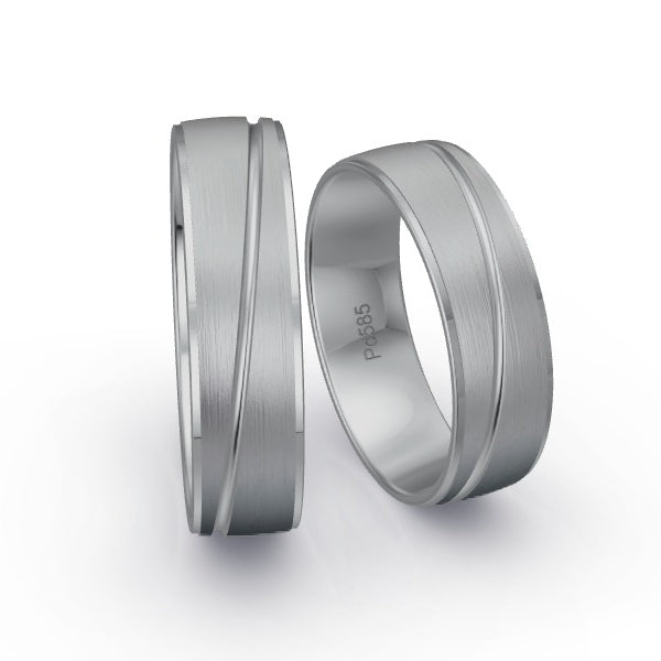 Trauringe Palladium 585 ohne Steine GR15962