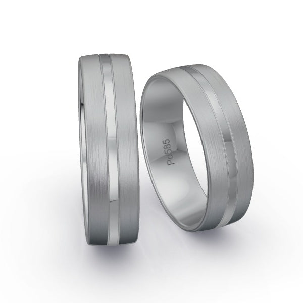Trauringe Palladium 585 ohne Steine GR15984
