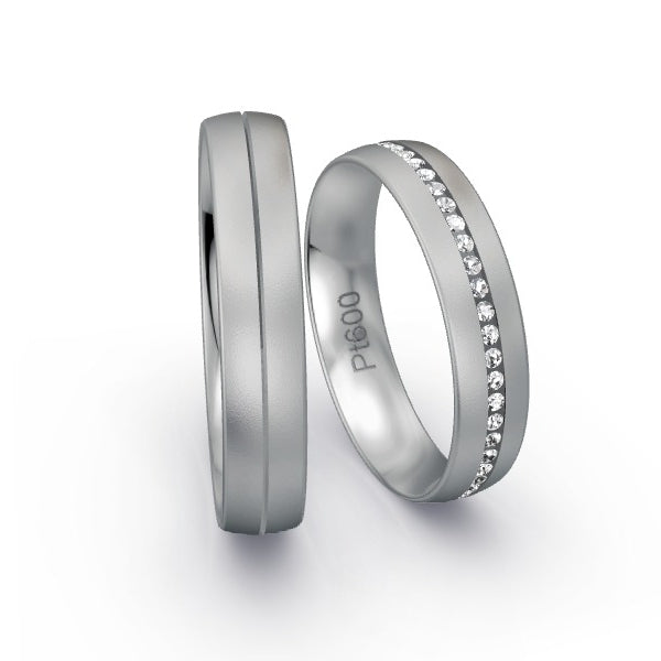 Trauringe Platin 600 mit 0.245 ct. Brillanten GR24468