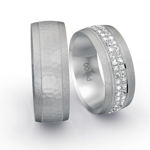 Trauringe Platin 600 mit 0.86 ct. Brillanten GR25736