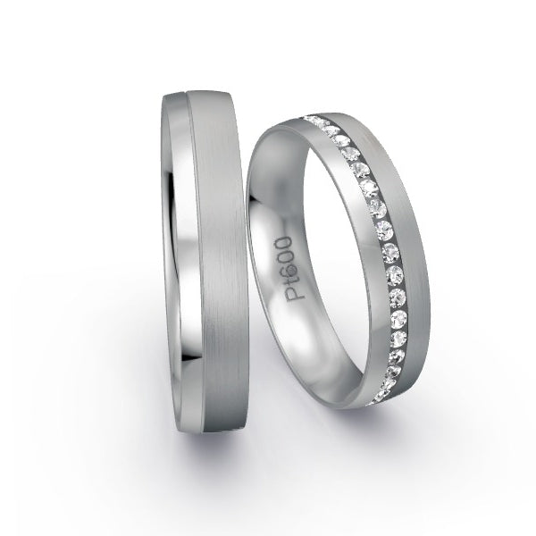 Trauringe Platin 600 mit 0.41 ct. Brillanten GR25831