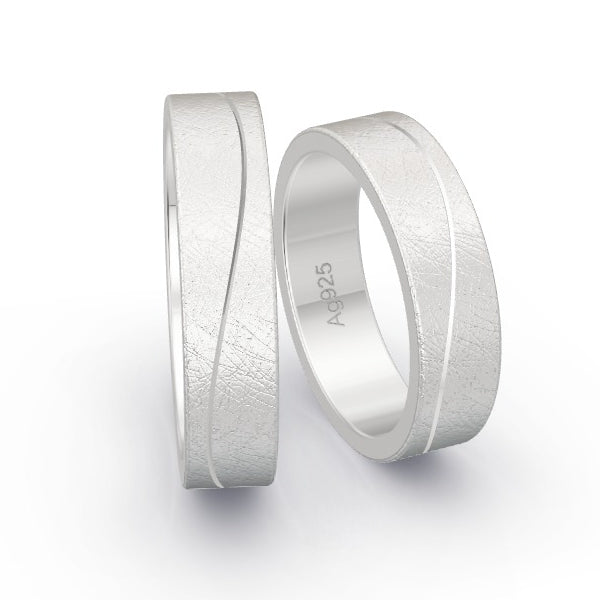 Trauringe Silber 925 mit 0.115 ct. Brillanten GR25905