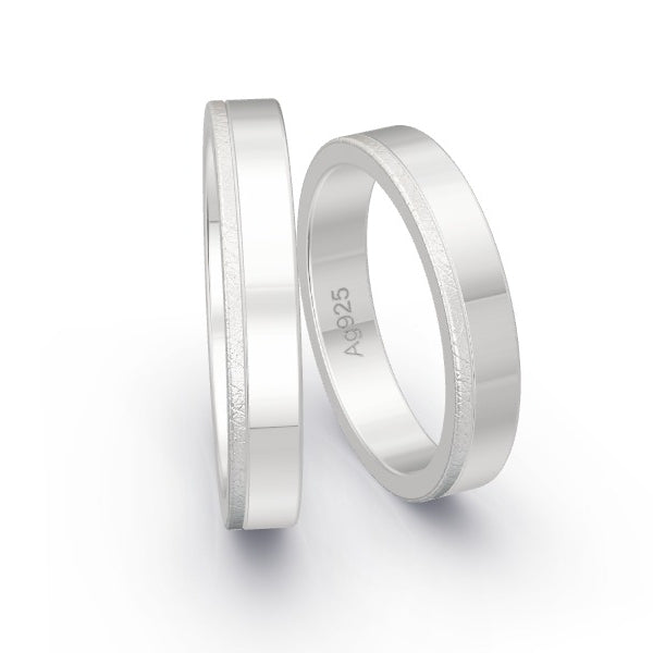 Trauringe Silber 925 mit 0.235 ct. Brillanten GR26056