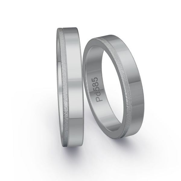 Trauringe Palladium 585 mit 0.235 ct. Brillanten GR26058