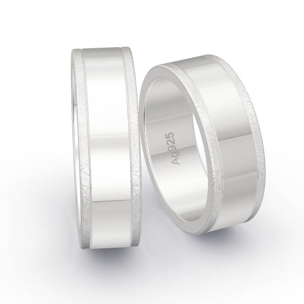 Trauringe Silber 925 mit 0.235 ct. Brillanten GR26086