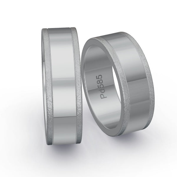 Trauringe Palladium 585 mit 0.235 ct. Brillanten GR26088