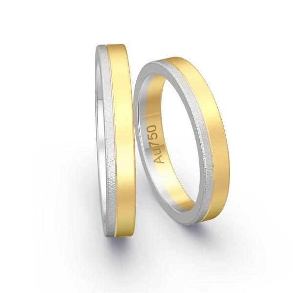 Trauringe Weissgold 750 / Gelbgold 750 mit 0.235 ct. Brillanten GR26097