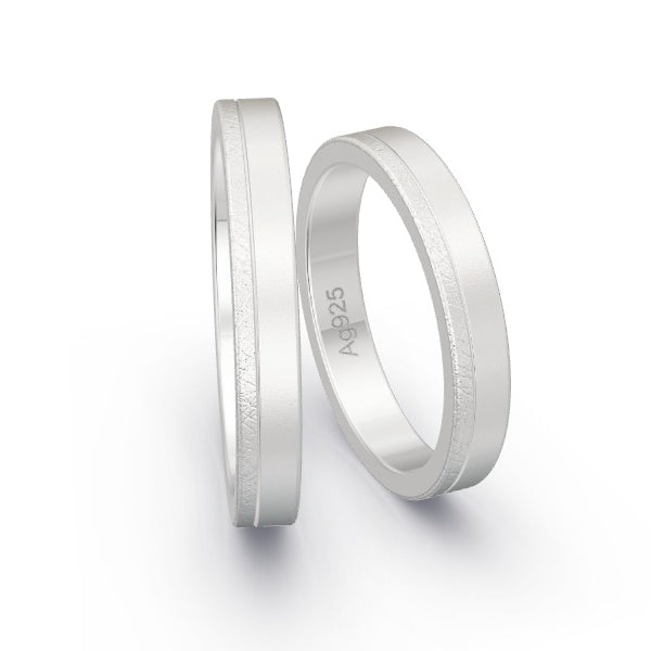 Trauringe Silber 925 mit 0.235 ct. Brillanten GR26101